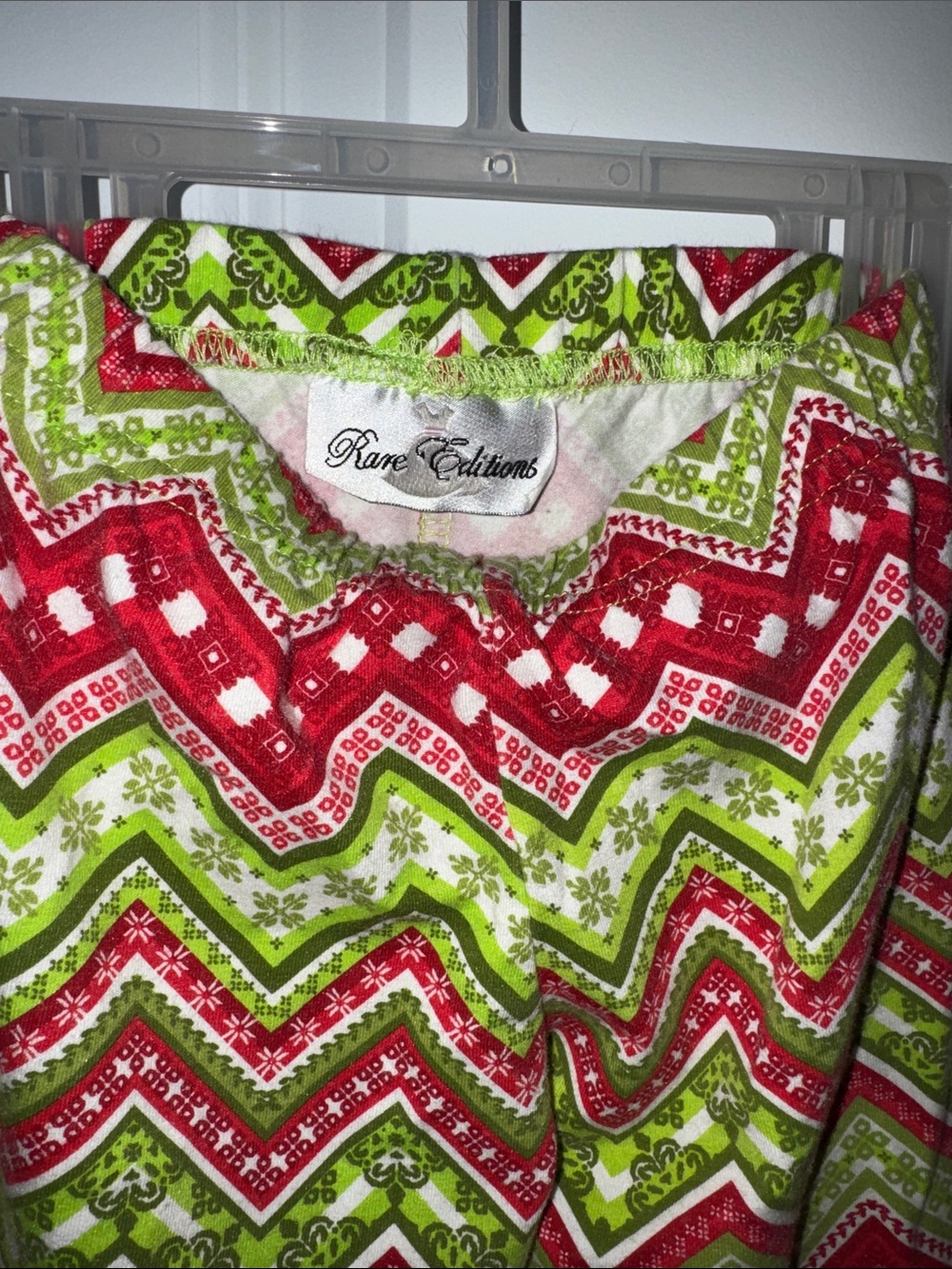 Rare Editions Red Glitter Santa Tunic with Holiday Leggings - Picture 5 of 5